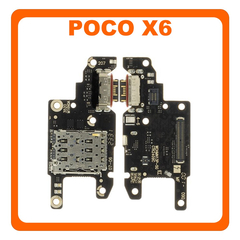 Γνήσιο Original Xiaomi Poco X6 5G (23122PCD1G, 23122PCD1I) USB Type-C Charging Dock Connector Flex Sub Board, Καλωδιοταινία Υπό Πλακέτα Φόρτισης + Microphone Μικρόφωνο (Service Pack By Xiaomi)