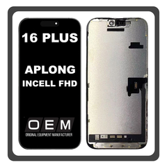 HQ OEM Συμβατό Με iPhone 16 Plus, (A3290, A3082, A3289, A3291) InCell FHD, InCell-FHD LCD Display Screen Assembly Οθόνη + Touch Screen Digitizer Μηχανισμός Αφής Black Μαύρο (Premium A+) (Lifetime Warranty Για Συνεργατες B2B)