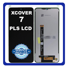Γνήσια Original Samsung Galaxy Xcover 7 5G, Galaxy Xcover7 (SM-G556B, SM-G556BU1, SM-G556B/DS) PLS LCD Display Screen Assembly Οθόνη + Touch Screen Digitizer Μηχανισμός Αφής Black Μαύρο GH82-33685A GH82-33686A (Service Pack By Samsung)