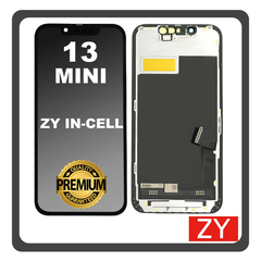 HQ OEM Συμβατό Apple iPhone 13 Mini, iPhone 13Mini (A2628, A2481) ZY In-Cell LCD Display Screen Assembly Οθόνη + Touch Screen Digitizer Μηχανισμός Αφής Black Μαύρο (Premium A+)