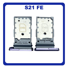 Γνήσιο Original Samsung Galaxy S21 FE 5G, Galaxy S21FE 5G (SM-G990F, SM-G990B/DS) Sim Card Tray Dual Sim Υποδοχέας Θήκης Κάρτας Sim Lavender Μωβ GH98-46790D (Service Pack By Samsung)