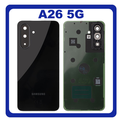 Γνήσια Original Samsung Galaxy A26 5G (SM-A266E, SM-A266E/DS) Rear Back Battery Cover Πίσω Καπάκι Πλάτη Μπαταρίας Black Μαύρο GH82-37020A (Service Pack By Samsung)