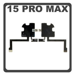HQ OEM Συμβατό Με iPhone 15 Pro Max , iPhone15 Pro Max (A2849, A3105, A3106, A3108) Proximity Sensor Flex Cable Καλωδιοταινία Αισθητήρας Εγγύτητας + Microphone Μικρόφωνο (Premium A+)