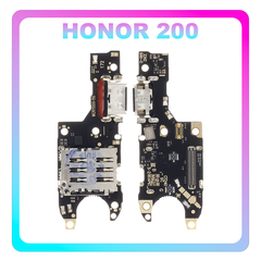 HQ OEM Συμβατό Με Honor 200 (ELI-AN00, ELI-NX9) USB Type-C Charging Dock Connector Flex Sub Board, Καλωδιοταινία Υπό Πλακέτα Φόρτισης + Microphone Μικρόφωνο (Premium A+)