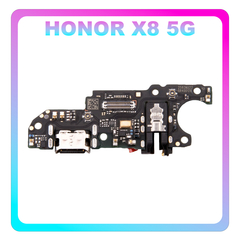 Γνήσια Original Honor X8 5G (VNE-N41) Type-C Charging Dock Connector Flex Sub Board, Καλωδιοταινία Υπό Πλακέτα Φόρτισης + Microphone Μικρόφωνο + Audio Jack Θύρα Ακουστικών H0235ADAF (Service Pack By Honor)