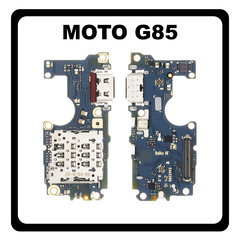 Γνήσια Original Motorola Moto G85 5G (XT2427-3) USB Type-C Charging Dock Connector Flex Sub Board, Καλωδιοταινία Υπό Πλακέτα Φόρτισης + Microphone Μικρόφωνο + Sim Reader 5P68C24865 (Service Pack By Motorola)
