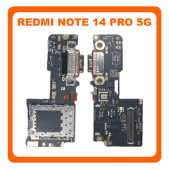 Γνήσια Original Xiaomi Redmi Note Note 14 Pro 5G (24090RA29G), USB Type-C Charging Dock Connector Flex Sub Board, Καλωδιοταινία Υπό Πλακέτα Φόρτισης + Microphone Μικρόφωνο + Sim Reader 56002600O1600 (Service Pack by Xiaomi)