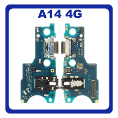 HQ OEM Συμβατό Με Samsung Galaxy A14 4G, (SM-A145F, SM-A145F/DSN) USB Type-C Charging Dock Connector Flex Sub Board, Καλωδιοταινία Υπό Πλακέτα Φόρτισης + Microphone Μικρόφωνο + Audio Jack Θύρα Ακουστικών (Premium A+)