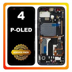 Γνήσια Original Google Pixel 4 (G020M, G020I) P-OLED LCD Display Screen Assembly Οθόνη + Touch Screen Digitizer Μηχανισμός Αφής Black Μαύρο 20GF2BW0001 (Service Pack By Google)
