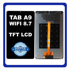 Γνήσια Original Samsung Galaxy Tab A9 Wifi 8.7" (SM-X110) TFT LCD Display Screen Assembly Οθόνη + Touch Screen Digitizer Μηχανισμός Αφής Black Μαύρο GH81-24180A (Service Pack By Samsung)