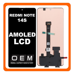 HQ OEM Συμβατό Με Xiaomi Redmi Note 14S (2502FRA65G) AMOLED LCD Display Screen Assembly Οθόνη + Touch Screen Digitizer Μηχανισμός Αφής Black Μαύρο (Premium A+)