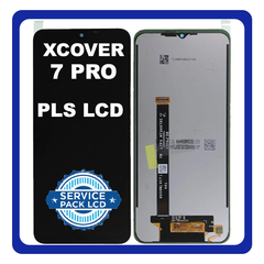 Γνήσια Original Samsung Galaxy Xcover 7 Pro, Galaxy Xcover7 Pro (SM-G766B, SM-G766BU1) PLS LCD Display Screen Assembly Οθόνη + Touch Screen Digitizer Μηχανισμός Αφής Black Μαύρο GH82-37375A (Service Pack By Samsung)