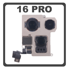 Γνήσια Original For Apple iPhone 16 Pro (A3293, A3083)​ Main Rear Back Camera Κεντρική Κάμερα 48MP + 12MP + 48MP Pulled