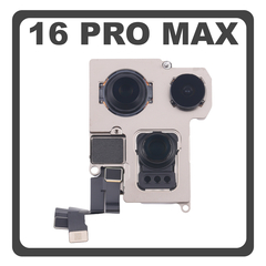 Γνήσια Original For Apple iPhone 16 Pro Max (A3296, A3084) Main Rear Back Camera Κεντρική Κάμερα 48MP + 12MP + 48MP Pulled