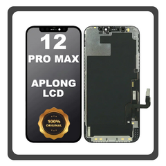 Original For Apple iPhone 12 Pro Max (A2411, A2342) APLONG LCD Οθόνη + Touch Screen Digitizer Black (Lifetime Warranty Για Συνεργατες B2B)