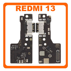 Γνήσια Original Xiaomi Redmi 13, Redmi13 (2404ARN45A, 24040RN64Y) USB Type-C Charging Dock Connector Flex Sub Board, Καλωδιοταινία Υπό Πλακέτα Φόρτισης + Microphone Μικρόφωνο 560002N19A00 (Service Pack By Xiaomi)