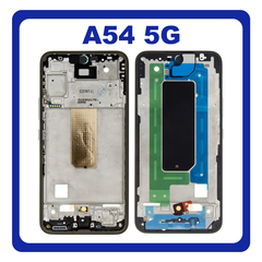 Γνήσια Original Samsung Galaxy A54 5G (SM-A546V, SM-A546U) LCD Front Housing LCD Middle Frame Bezel Plate Μεσαίο Πλαίσιο Awesome Graphite GH98-48068A (Service Pack By Samsung)