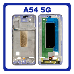 Γνήσια Original Samsung Galaxy A54 5G (SM-A546V, SM-A546U) LCD Front Housing LCD Middle Frame Bezel Plate Μεσαίο Πλαίσιο Awesome Violet Μωβ GH98-48068D (Service Pack By Samsung)
