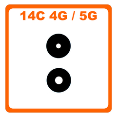 Γνήσια Original Xiaomi Redmi 14C 4G (2411DRN47C), Redmi 14C 5G (2411DRN47I) Rear Back Camera Glass Lens Πίσω Τζαμάκι Κάμερας (Service Pack By Xiaomi)