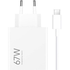 Xiaomi Φορτιστής με Θύρα usb-a και Καλώδιο usb-c 67w Power Delivery White (Hypercharge Combo Bhr9465eu)