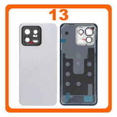 Γνήσια Original Xiaomi 13 5G (2211133C, 2211133G) Rear Back Battery Cover Πίσω Κάλυμμα Καπάκι Πλάτη Μπαταρίας White Άσπρο 56002400M300 (Service Pack By Xiaomi)