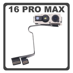 HQ OEM Συμβατό Για Apple iPhone 16 Pro Max, iPhone 16Pro Max (A3296, A3084) Front Selfie Camera Flex Μπροστινή Κάμερα 12MP (Premium A+)