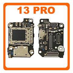 Γνήσια Original Xiaomi 13 Pro (2210132G, 2210132C) Flex Sub Board, Καλωδιοταινία Υπό Πλακέτα + Sim Reader + Microphone Μικρόφωνο 56000100M200 (Service Pack By Xiaomi)