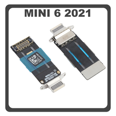 HQ OEM Συμβατό Με Apple iPad Mini 2021, Ipad Mini 6, Ipad Mini 6th Gen (A2568)Charging Dock Connector Lightning Flex With Board Καλωδιοταινία Κονέκτορας Φόρτισης White Άσπρο (Premium A+)