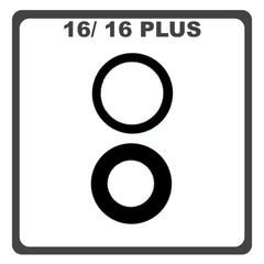 HQ OEM Συμβατό Με iPhone 16 (A3287, A3081) / 16 Plus (A3290, A3082)  Main Rear Back Camera Glass Lens Πίσω Τζαμάκι Κάμερας (Premium A+)