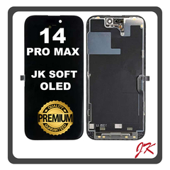 HQ OEM Συμβατό Με Apple iPhone 14 Pro Max, iPhone14 Pro Max (A2894, A2651, A2893) JK Soft Super Retina XDR OLED LCD Display Screen Assembly Οθόνη + Touch Screen Digitizer Μηχανισμός Αφής Black Μαύρο (Premium A+)