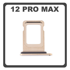 Original for Apple iPhone 12 Pro Max (A2218, A2161) Sim Tray SIM Gold​ Pulled