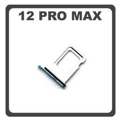 Original for Apple iPhone 12 Pro Max (A2218, A2161) Sim Tray SIM Silver​ Ασημί Pulled