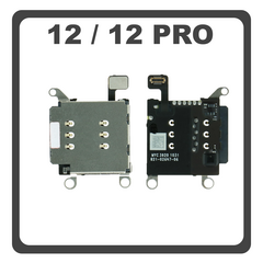 Original for Apple iPhone 12 (A2403), Iphone 12 Pro (A2407) SIM Card Tray Reader With Flex Pulled​ Αναγνώστης Κάρτας SIM