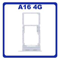 Γνήσια Original Samsung Galaxy A16 4G (SM-A165F, SM-A165F/DS) SIM Card Tray + Micro SD Tray Slot Υποδοχέας Βάση Θήκη Κάρτας SIM Gray Γκρι GH98-49822F (Service Pack By Samsung)