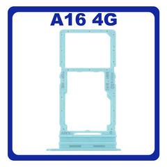 Γνήσια Original Samsung Galaxy A16 4G (SM-A165F, SM-A165F/DS) SIM Card Tray + Micro SD Tray Slot Υποδοχέας Βάση Θήκη Κάρτας SIM Green Πράσινο GH98-49822H​ (Service Pack By Samsung)
