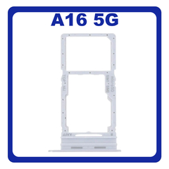 Γνήσια Original Samsung Galaxy A16 5G (SM-A166B, SM-A166B/DS) SIM Card Tray + Micro SD Tray Slot Υποδοχέας Βάση Θήκη Κάρτας SIM Gray Γκρι GH98-49822A (Service Pack By Samsung)