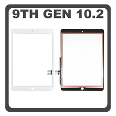HQ OEM Συμβατό Με Apple iPad 9th Gen 10.2" (2021) (A2603, A2604) Touch Screen DIgitizer Μηχανισμός Αφής Τζάμι White Άσπρο (Premium A+)