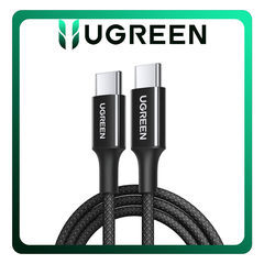UGREEN L501 Braided Καλώδιο Φόρτισης 60W USB-C to USB-C 3Α Fast Charging Cable 1m Black