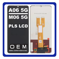 Γνήσια Original Samsung Galaxy A06 5G (SM-A066B, SM-A066B/DS), Galaxy M06 5G (SM-M066B, SM-M066B/DS) PLS LCD Display Screen Assembly Οθόνη + Touch Screen Digitizer Μηχανισμός Αφής Black Μαύρο (Premium A+)