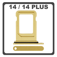 Original for iPhone 14, iPhone14 (A2882, A2649) / iPhone 14 Plus, iPhone 14+ (A2886, A2632) SIM Card Tray Yellow Κίτρινο