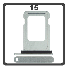 Original for iPhone 15, iPhone15 (A3090, A2846) SIM Card Tray Θήκη Κάρτας Sim Green Πράσινο