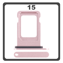 Original for iPhone 15, iPhone15 (A3090, A2846) SIM Card Tray Θήκη Κάρτας Sim Pink Ροζ