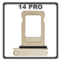 Original for iPhone 14 Pro (A2890, A2650) SIM Card Tray Θήκη Κάρτας Sim Gold Χρυσό