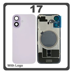 HQ OEM Συμβατό Με Apple 17 (A3520, A3258) Rear Back Battery Cover Πίσω Κάλυμμα Καπάκι Πλάτη Μπαταρίας + Metal Plate + Camera Lens Τζαμάκι Κάμερας Purple Μωβ (Premium A+)