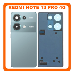 HQ OEM Συμβατό Με Xiaomi Redmi Note 13 Pro 4G (23117RA68G, 2312FPCA6G) Rear Back Battery Cover Πίσω Κάλυμμα Καπάκι Πλάτη Μπαταρίας + Camera Lens Τζαμάκι Κάμερας Forest Green Πράσινο (Premium A+)