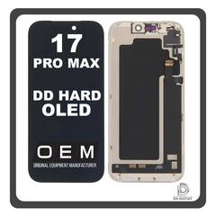 HQ OEM Συμβατό Με Apple iPhone 17 Pro Max, iPhone 17Pro Max (A3526, A3257) DD HARD OLED Display Screen Assembly Οθόνη + Touch Screen Digitizer Μηχανισμός Αφής Black Μαύρο (Premium A+)