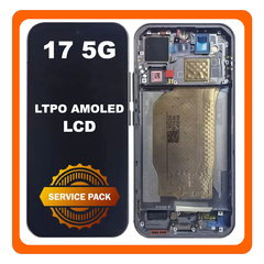 Γνήσια Original Xiaomi 17 5G (25113PN0EG) LTPO AMOLED LCD Display Screen Assembly Οθόνη + Touch Screen Digitizer Μηχανισμός Αφής + Frame Bezel Πλαίσιο Σασί Black Μαύρο 560019000P300​ (Service Pack By Xiaomi)