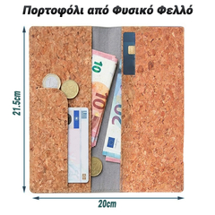 Πορτοφόλι από Φυσικό Φελλό
