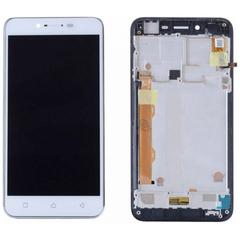 Γνήσιο Original Lenovo Vibe K5 A6020A40 LCD Display Screen Οθόνη + Touch Screen Digitizer Μηχανισμός Αφής + Πλαίσιο Frame White