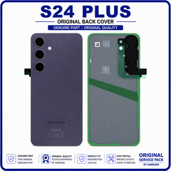 Γνήσια Original Samsung Galaxy S24 Plus, S24+ (SM-S926B, SM-S926B/DS) Rear Back Battery Cover Πίσω Κάλυμμα Καπάκι Μπαταρίας + Camera Lens Τζαμάκι Κάμερας Cobalt Violet Βιολετί GH82-33275C​ (Service Pack By Samsung)